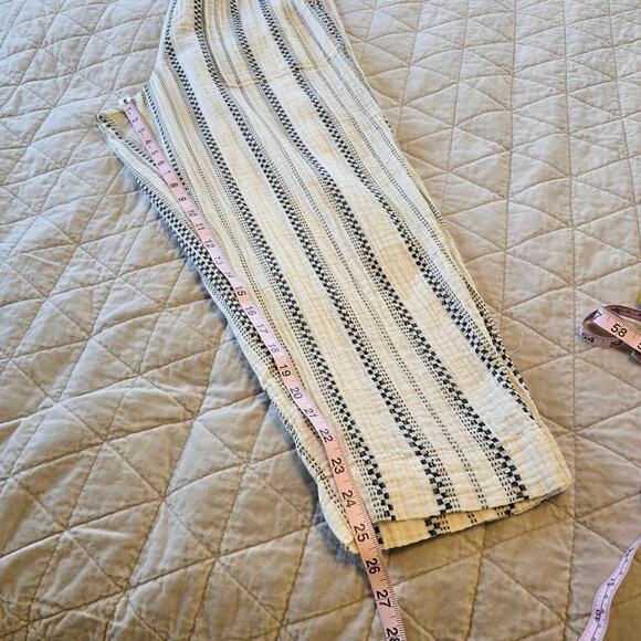 Madewell Lightspun Pull On Balloon Pants Women's XS Antique Cream Black Stripe - Picture 9 of 9